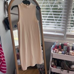 Old Navy Cream Ribbed Knit dress